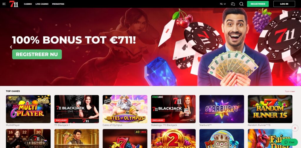 casino 711 homepage screenshot