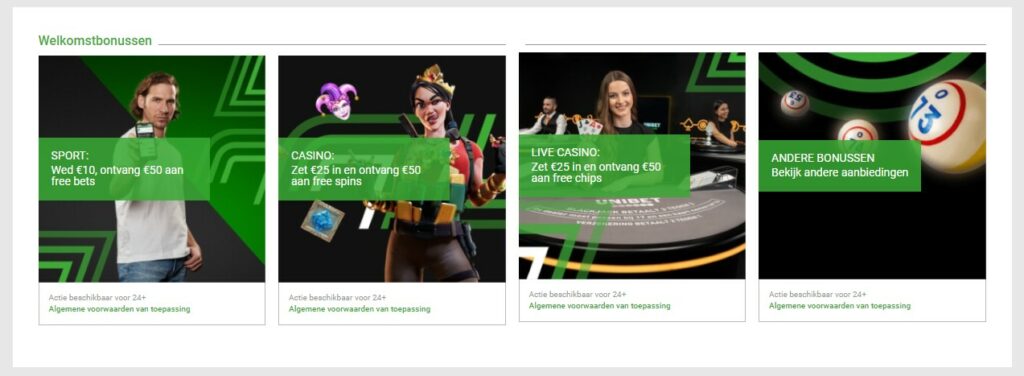 unibet welkomstbonus overzicht